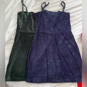 TWO Bodycon Stretchy Corduroy Minidresses